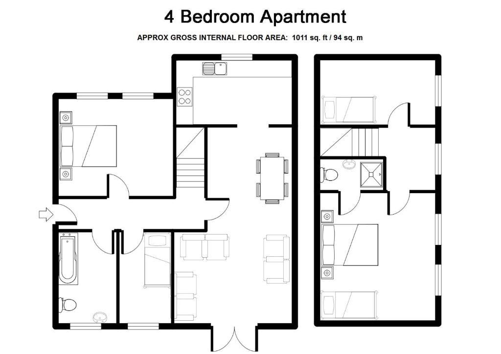 Bristol Serviced Lettings - Beaufort Court Chambre photo